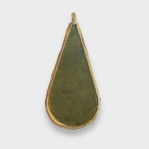 Swoboda Inc Green Semi Opaque Teardrop Pendant